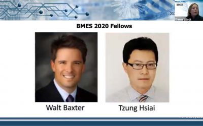 Tzung Hsiai and Walt Baxter inducted as BMES Fellows